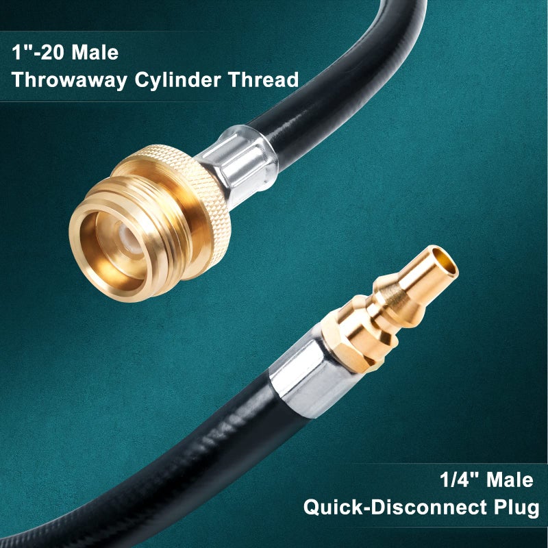 GASPRO 15FT Quick Connect Propane Hose for RV to Grill - Image 2